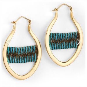 Soft surroundings Azures woven hoop earring
